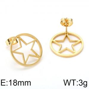 SS Gold-Plating Earring - KE58972-K