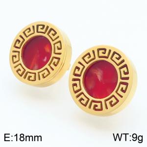 SS Gold-Plating Earring - KE59348-K