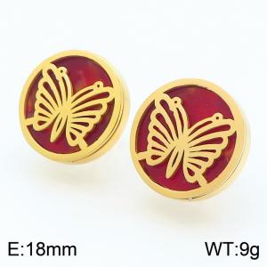 SS Gold-Plating Earring - KE59349-K