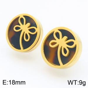 SS Gold-Plating Earring - KE59352-K
