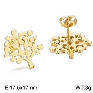SS Gold-Plating Earring - KE59381-K