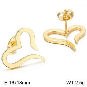 SS Gold-Plating Earring - KE59436-K