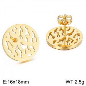 SS Gold-Plating Earring - KE59583-K