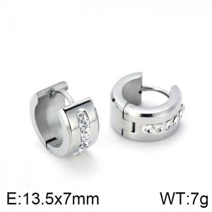 Stainless Steel Stone&Crystal Earring - KE60067-K