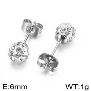Stainless Steel Stone&Crystal Earring - KE60134-Z
