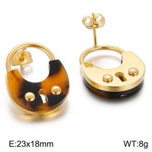 SS Shell Pearl Earrings - KE60939-K