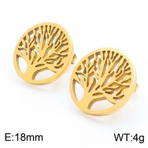 SS Gold-Plating Earring - KE62239-K