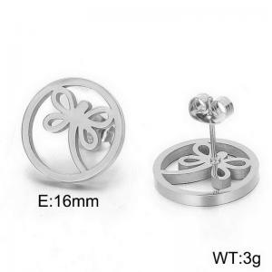 Cut hollow butterfly earrings - KE62390-K