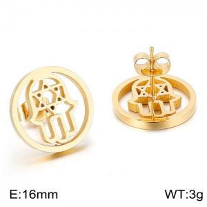 SS Gold-Plating Earring - KE62392-K