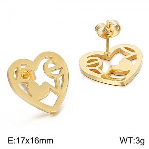 SS Gold-Plating Earring - KE62636-K