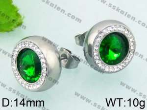 Stainless Steel Stone&Crystal Earring - KE63922-Z