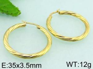SS Gold-Plating Earring - KE64209-LO
