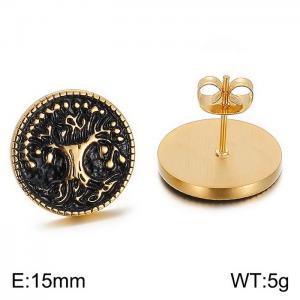 SS Gold-Plating Earring - KE64604-K