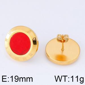 SS Gold-Plating Earring - KE65273-K