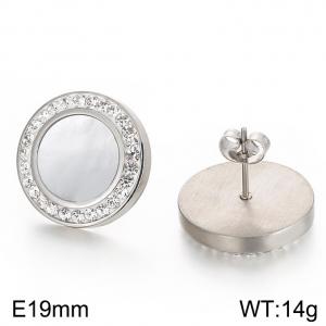 Stainless Steel Stone&Crystal Earring - KE68676-K