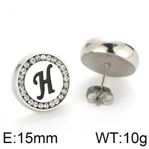 Stainless Steel Stone&Crystal Earring - KE69321-K