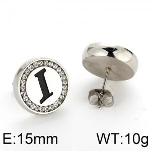 Stainless Steel Stone&Crystal Earring - KE69322-K