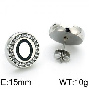 Stainless Steel Stone&Crystal Earring - KE69328-K
