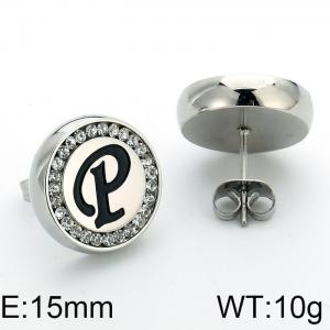 Stainless Steel Stone&Crystal Earring - KE69329-K