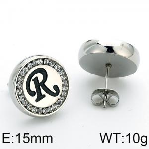 Stainless Steel Stone&Crystal Earring - KE69331-K