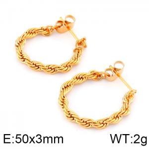 SS Gold-Plating Earring - KE70047-K