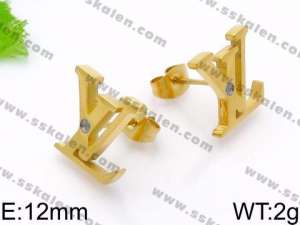 SS Gold-Plating Earring - KE71091-Z