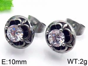 Stainless Steel Stone&Crystal Earring - KE71205-TSC