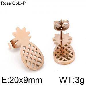 SS Rose Gold-Plating Earring - KE71271-K