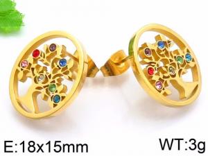 SS Gold-Plating Earring - KE71459-K