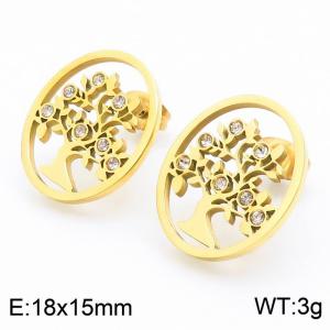 SS Gold-Plating Earring - KE71460-K