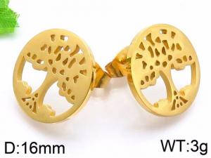 SS Gold-Plating Earring - KE71464-K
