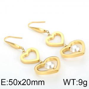 SS Shell Pearl Earrings - KE80676-K