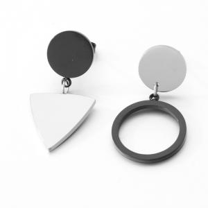 Stainless Steel Black-plating Earring - KE82061-KA