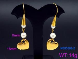 SS Gold-Plating Earring - KE83308-Z