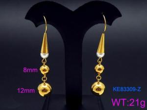 SS Gold-Plating Earring - KE83309-Z