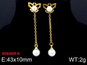 SS Gold-Plating Earring - KE84609-K