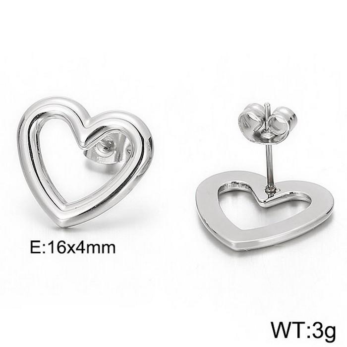 Fashionable and exaggerated heart-shaped jewelry, personalized Valentine's Day stamped women's earrings