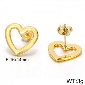 Fashionable and exaggerated heart-shaped jewelry, personalized Valentine's Day stamped women's earrings - KE84988-KFC