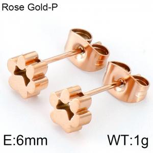 SS Rose Gold-Plating Earring - KE85214-K