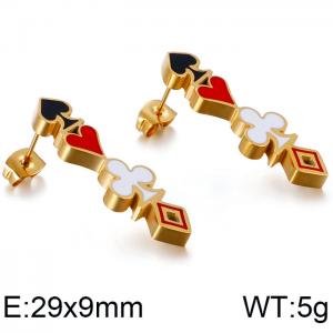 SS Gold-Plating Earring - KE86796-KFC