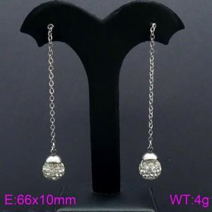 Stainless Steel Stone&Crystal Earring - KE87031-Z