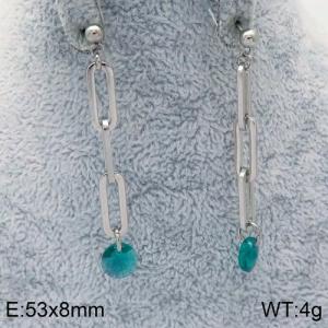 Stainless Steel Stone&Crystal Earring - KE87074-Z