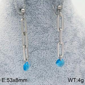 Stainless Steel Stone&Crystal Earring - KE87082-Z