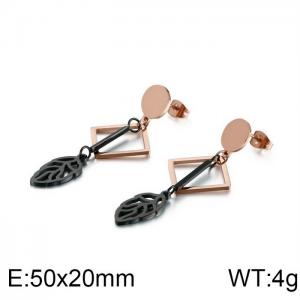 SS Rose Gold-Plating Earring - KE88443-KFC