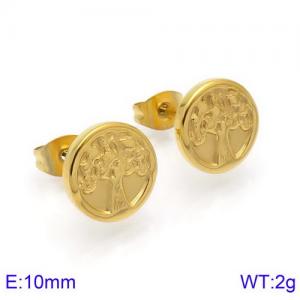 SS Gold-Plating Earring - KE89917-KFC