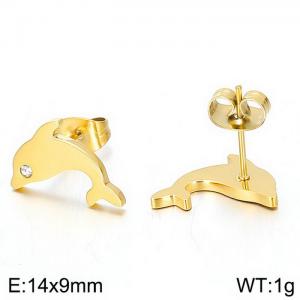 SS Gold-Plating Earring - KE89953-K