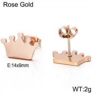 SS Rose Gold-Plating Earring - KE89958-K