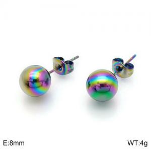 SS Colorful Plating Earring - KE94269-Z