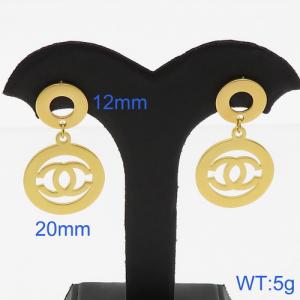 SS Gold-Plating Earring - KE94276-Z