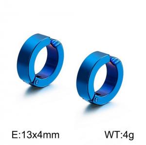 Stainless Steel Blue-plating Earring - KE94527-WGJJ